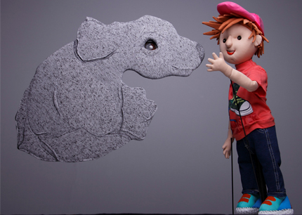 Mauerfleck "Bröckel" und sein Freund Tobias